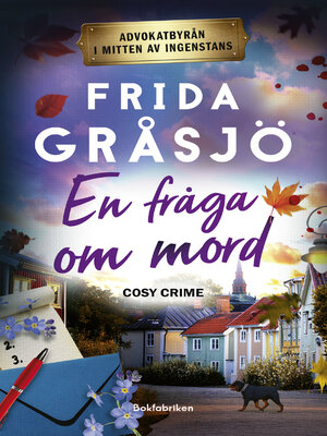 cover image of En fråga om mord